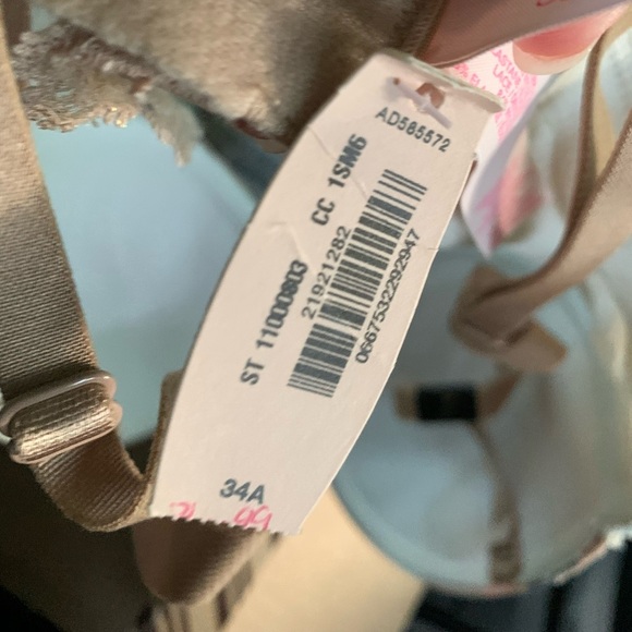 Fabulous By Victoria's Secret Pink Gold Champagne Strapless Convertible Bra 34A - Picture 10 of 13